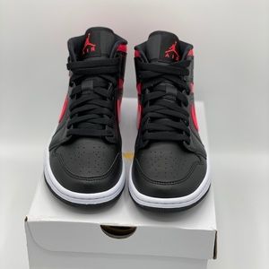 Women’s Jordan 1 mid Black/Siren Red/White